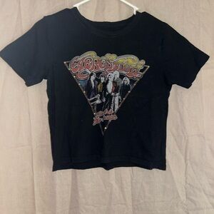 🎤Cropped Aerosmith Graphic Band T-shirt🎤